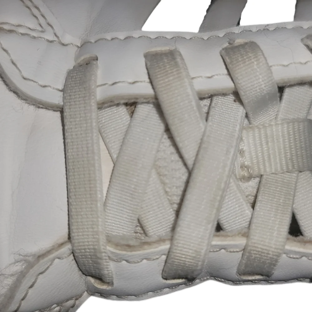 Adidas Classic Leather Sneakers with Velcro and bungee laces